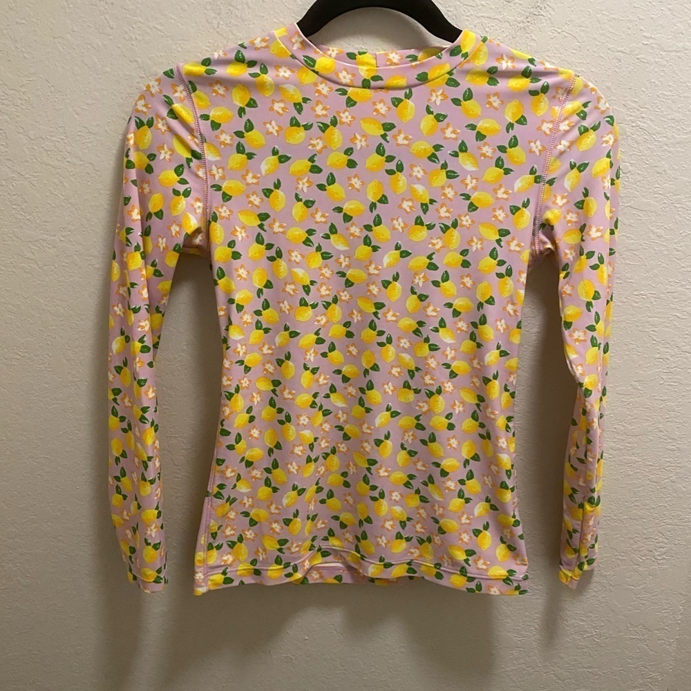 Crewcuts Girls Swim Rashguard In Lemon Print. Size 12 NWOT